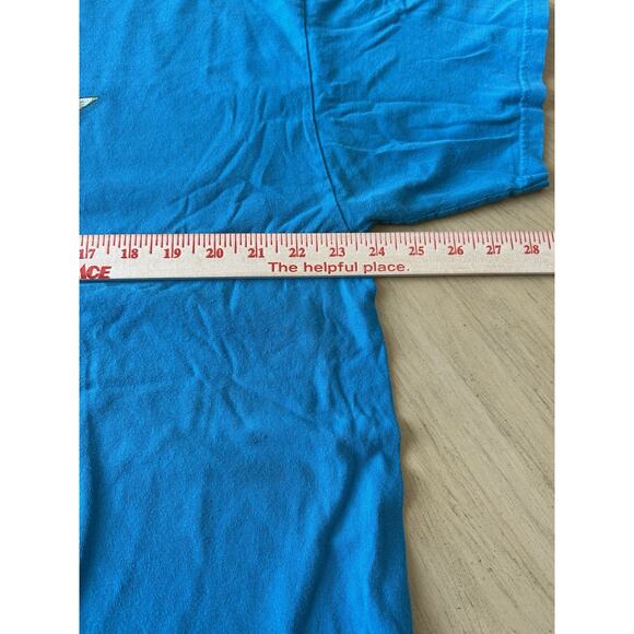 VTG Oakley T-Shirt Mens EYE Design Graphic 90s Blue Geo Design Skater Surfer XL - Picture 6 of 14